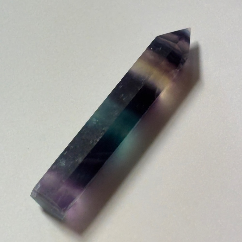 Multicolor Fluorite Crystal Point